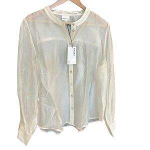 Bailey 44 (Revolve) NWT XL Sheer Blouse with Diamond tiny embellishments
